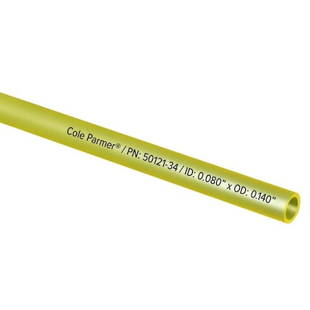 Cole-Parmer PVC Fuel and Lubricant Tubing, Yellow, 0.080in ID x 0.140in OD; 25 Ft 40400025